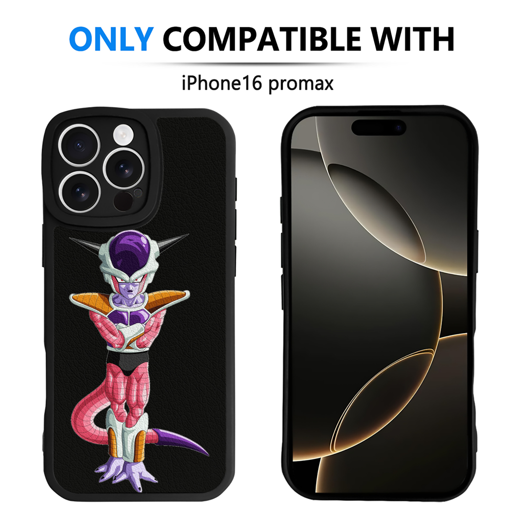 （画像用） ドラゴンボール フリーザ DRAGON BALL Frieza 【iPhone 16シリーズ対応】シリコンスマホケース（レザー調） 材質：シリコン